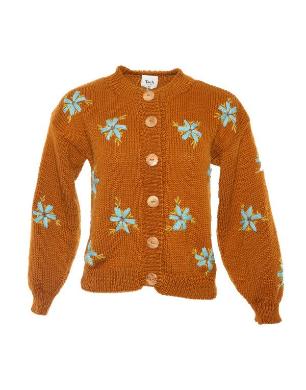 Tach Clothing Lucero Sweater Rust/Blue Garmentory