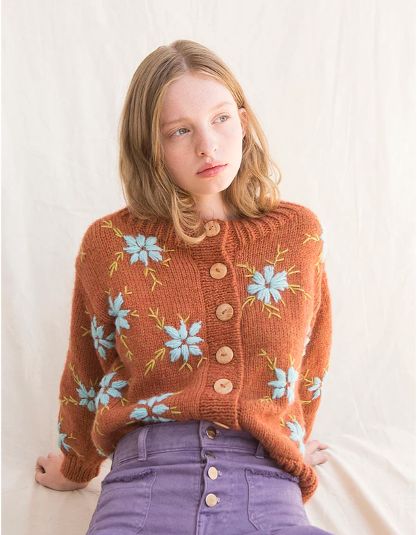 Tach Clothing Lucero Sweater Rust/Blue Garmentory
