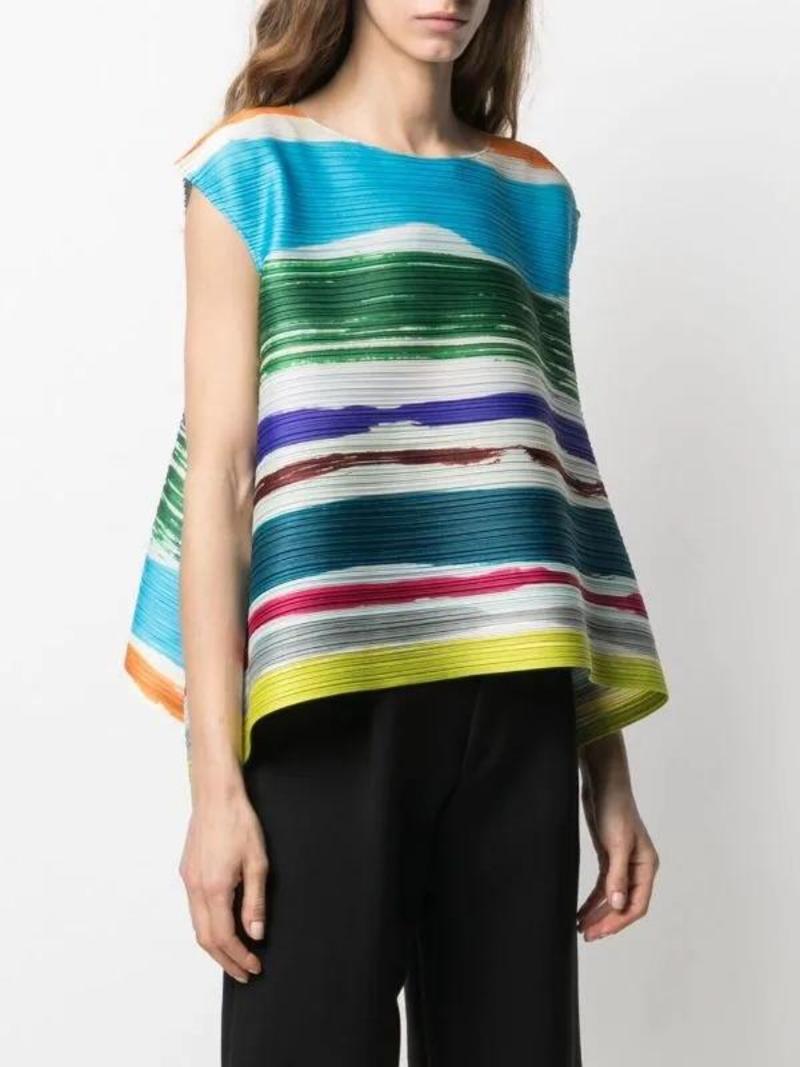 トップス PLEATS PLEASE ISSEY MIYAKE Leaf Vein Pleats Please by Issey Miyake Top - Vivid Leaf Vein | Garmentory