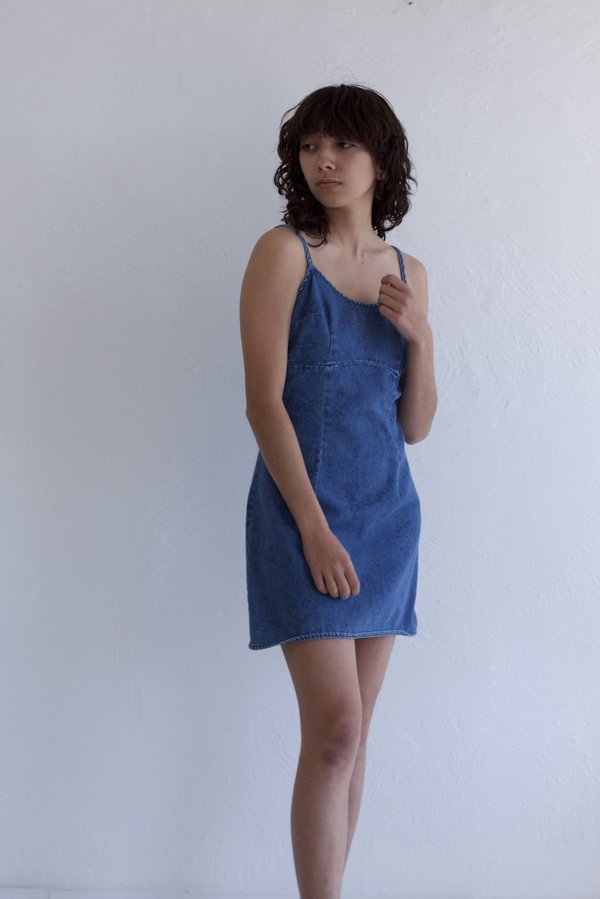 Denim Mini Dress | Vintage Denim Mini Dress | Vintage