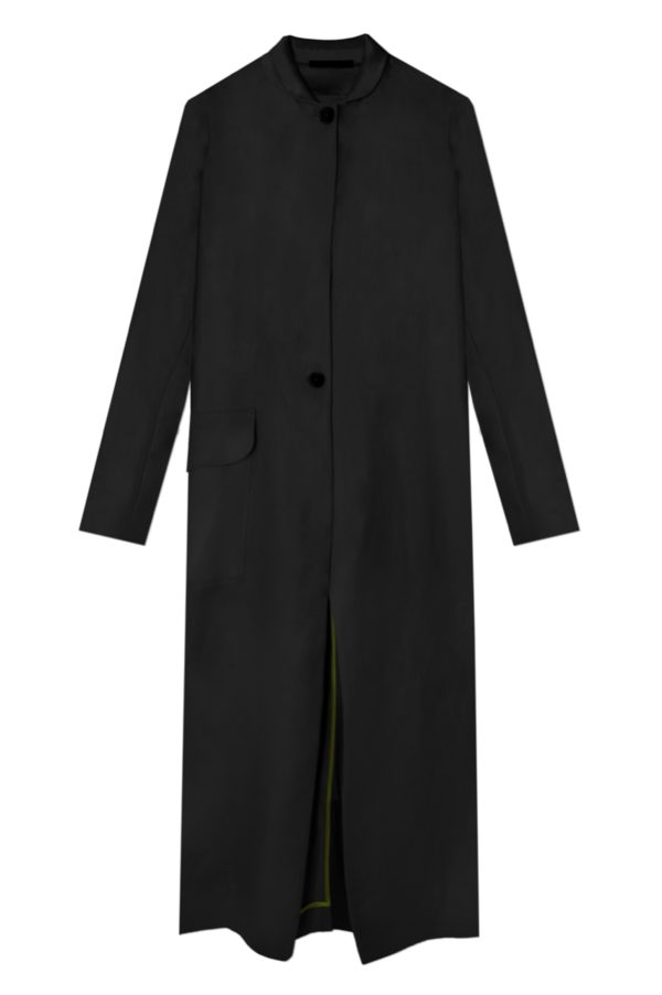 KES Full Length Linen/Silk Coat - Black (Pre-Order) KES Full Length Linen/Silk Coat - Black (Pre-Order)