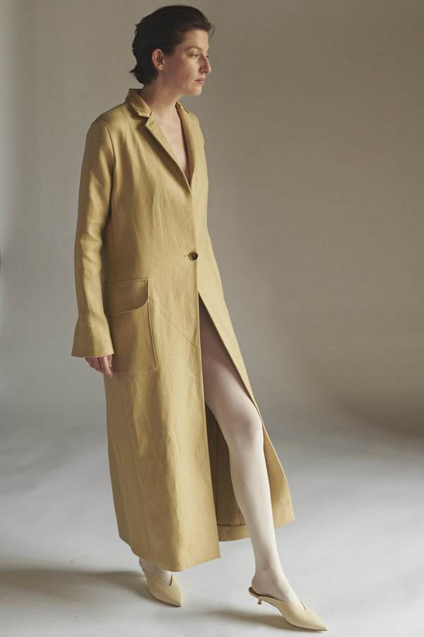 KES Full Length Linen/Silk Coat - Desert (Pre-Order) KES Full Length Linen/Silk Coat - Desert (Pre-Order)