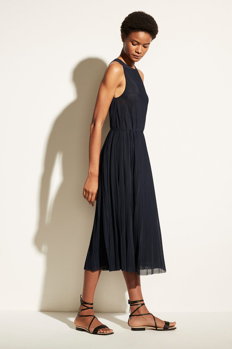 open lace back dress Vince Women's HIGH Neck Pleated Dress, Coastal, Extra Large : Amazon.ca:  Clothing, Shoes & Accessories