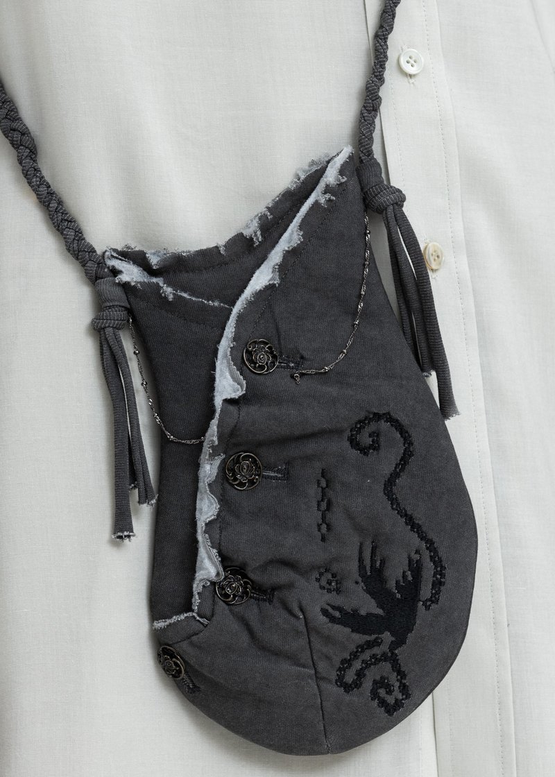 Hyein Seo Jersey Pocket Bag - Grey | Garmentory