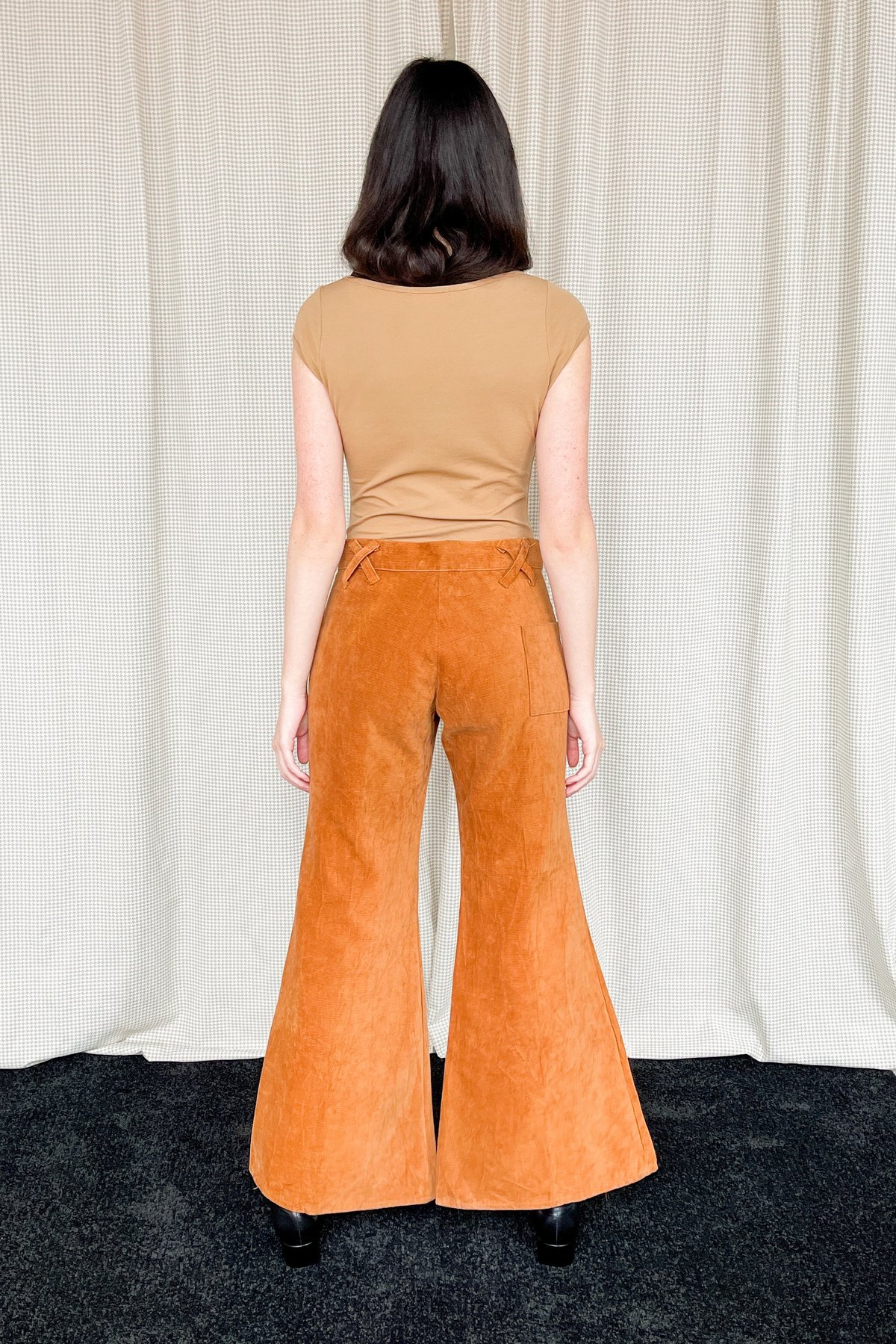Vintage Flared Corduroy Pants - Toffee | Garmentory image.