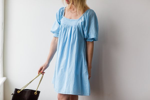 princess polly baby blue dress Short Balloon Sleeve Mini Dress – English Factory main image 0