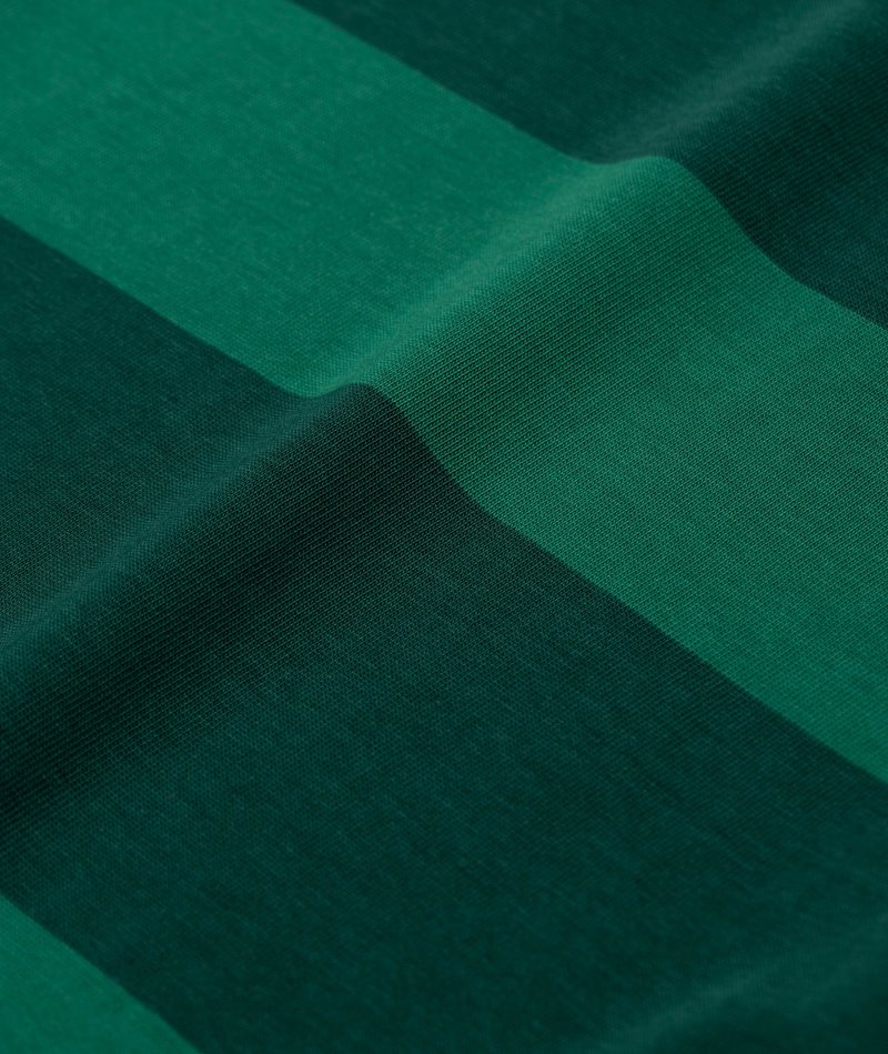 Norse Projects RUBEN BLOCK STRIPE POLO - DARTMOUTH GREEN