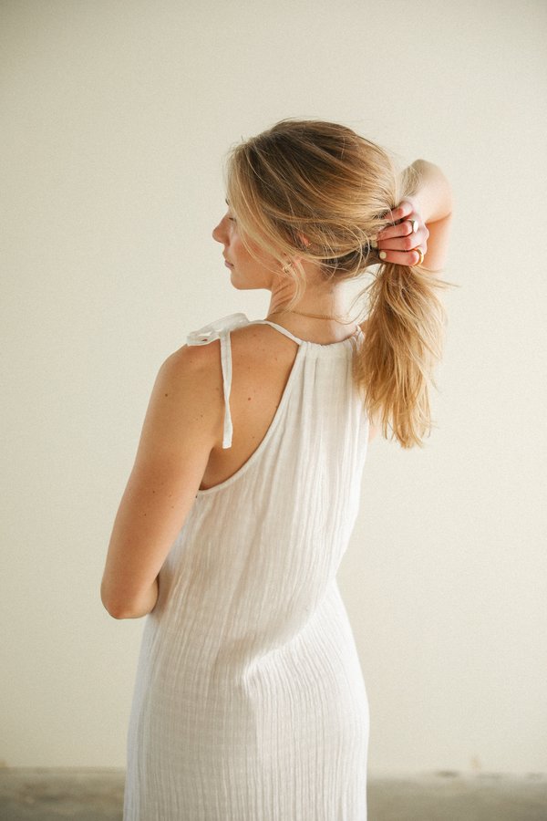 knee length dresses for ladies Bella Dahl Linen Halter Midi Dress MSRP $216 – DGFOutlet main image 1