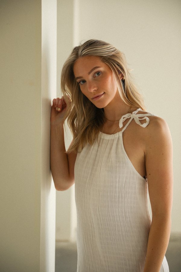Bella Dahl Halter Maxi Dress - white | Garmentory