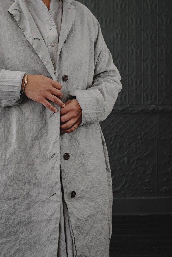 H+ HANNOH WESSEL ホワイト　ロングコート　36 H+ Hannoh Wessel Coat Chloe - Natural | Garmentory