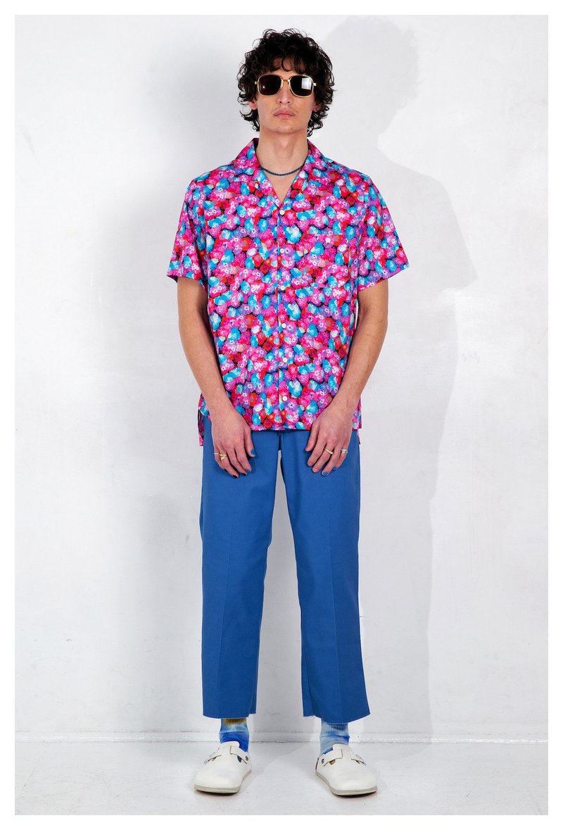 Graphia New York Camp Collar Print Short Sleeve Shirt - Red Floral Dream Graphia New York Camp Collar Print Short Sleeve Shirt - Red Floral Dream
