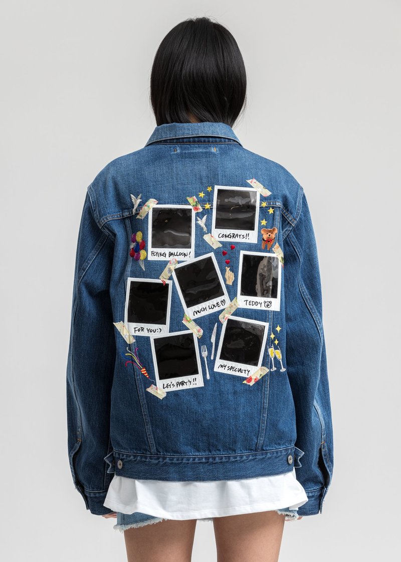 doublet memorial polaroid denim jacket
