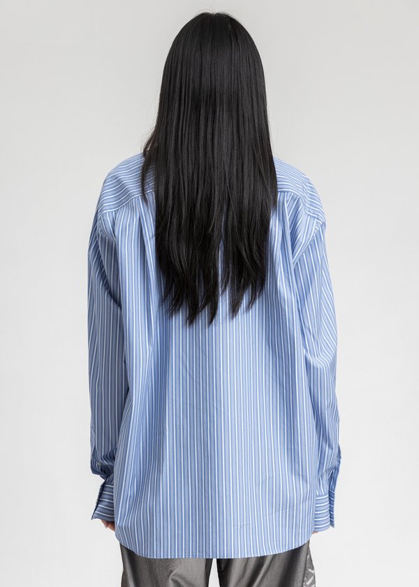 Doublet Happy Balloons Stripe Shirt - Light Blue | Garmentory