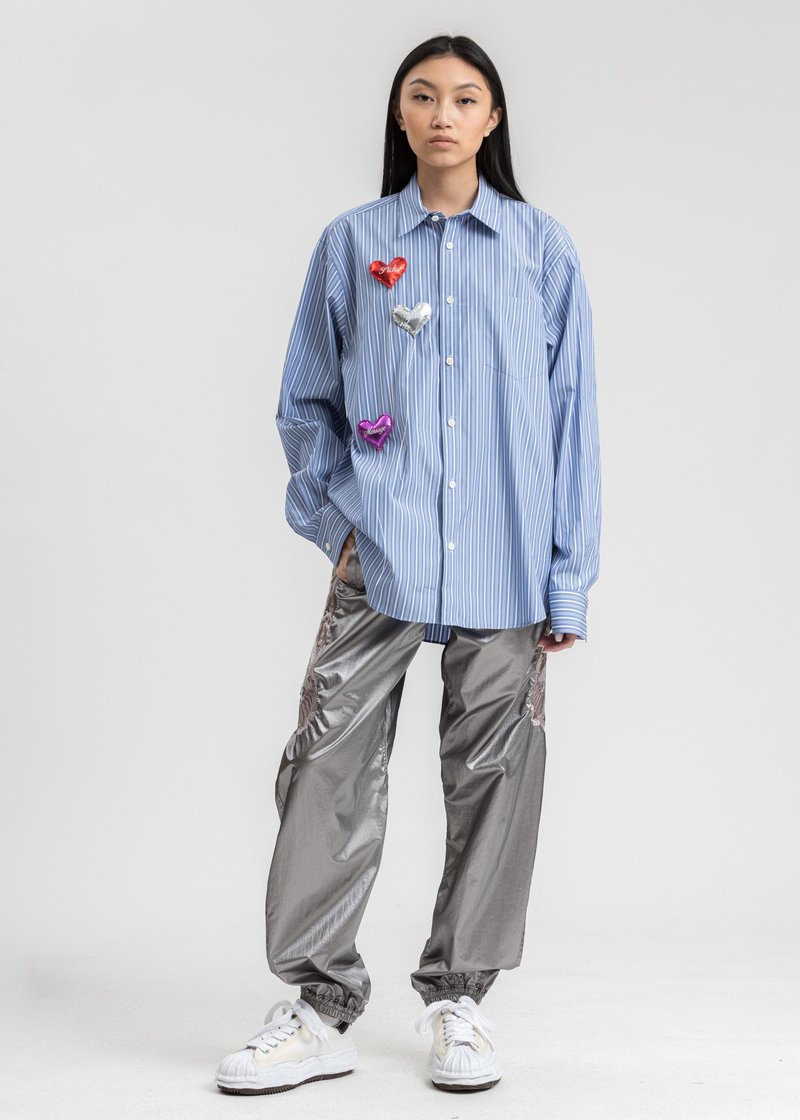 Doublet Happy Balloons Stripe Shirt - Light Blue | Garmentory 
