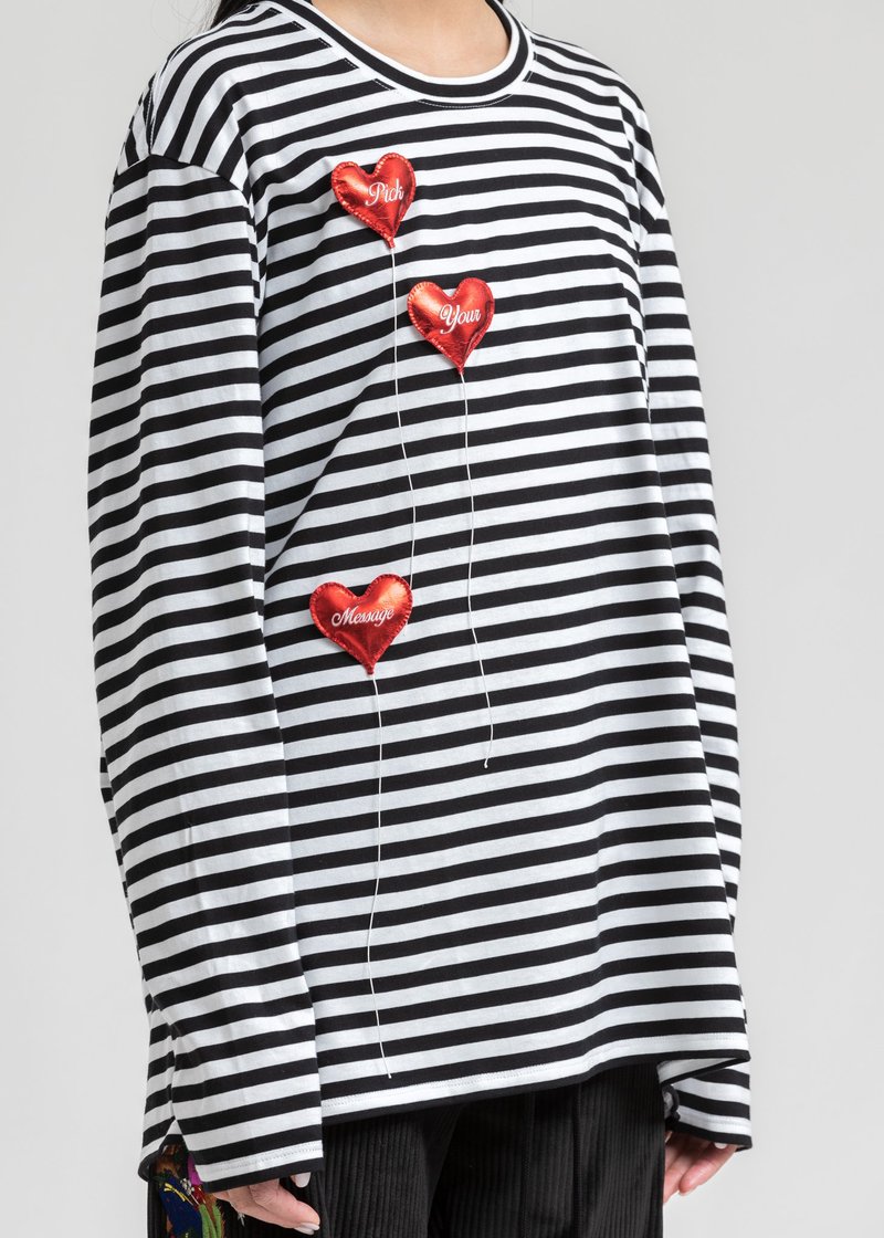 Doublet Happy Balloons Long Sleeve T-Shirt - White/Black