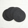 INNÉ Studios Set of 4 Abaca Round Placemat - Black - Thumbnail 1