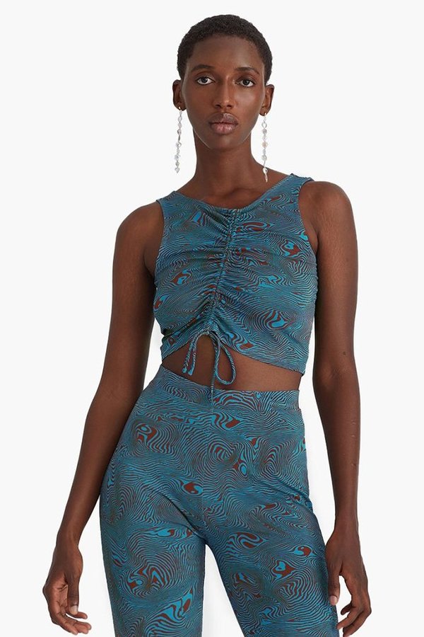 Paloma Wool Luca Top - Blue Swirl | Garmentory