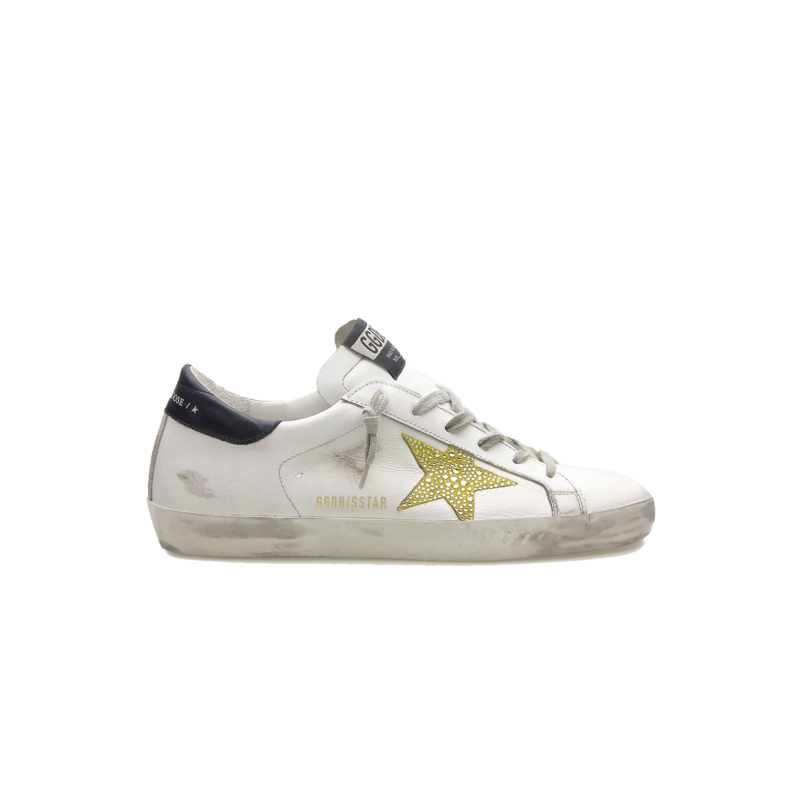 スニーカー GOLDEN  Woman Sneakers White GWF00102F00218210803 White and gold Ball Star lace-up sneakers GOLDEN GOOSE
