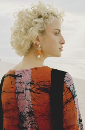 ReRuns Krobo dress in Carmine ReRuns Krobo dress in Carmine