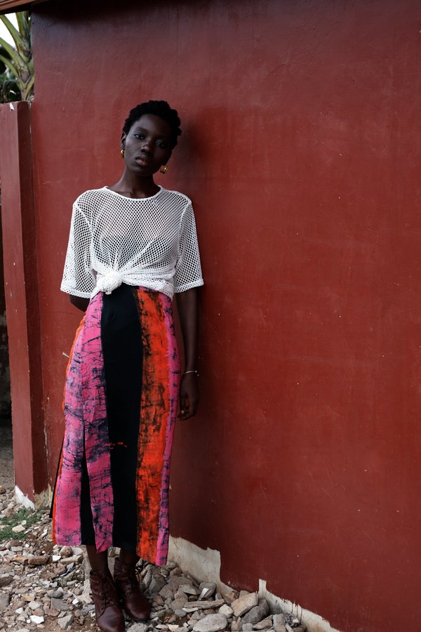 ReRuns Studio wrap skirt in Carmine ReRuns Studio wrap skirt in Carmine