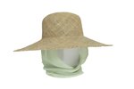 Clyde Seagrass Straw Pearl Hat w. Neck Scarf - Thumbnail 5