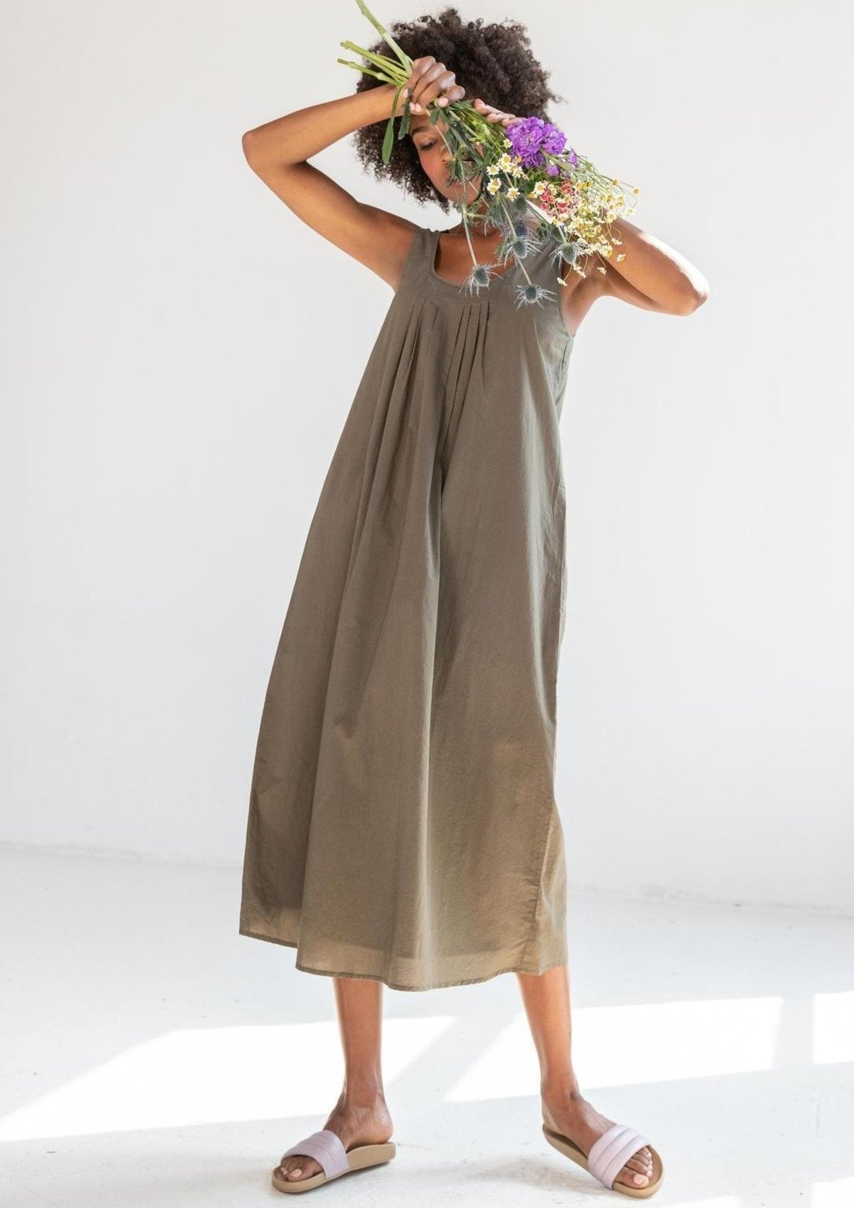 Lilla P. Sleeveless Scoop Neck Dress - Kelp - Image 3 of 4