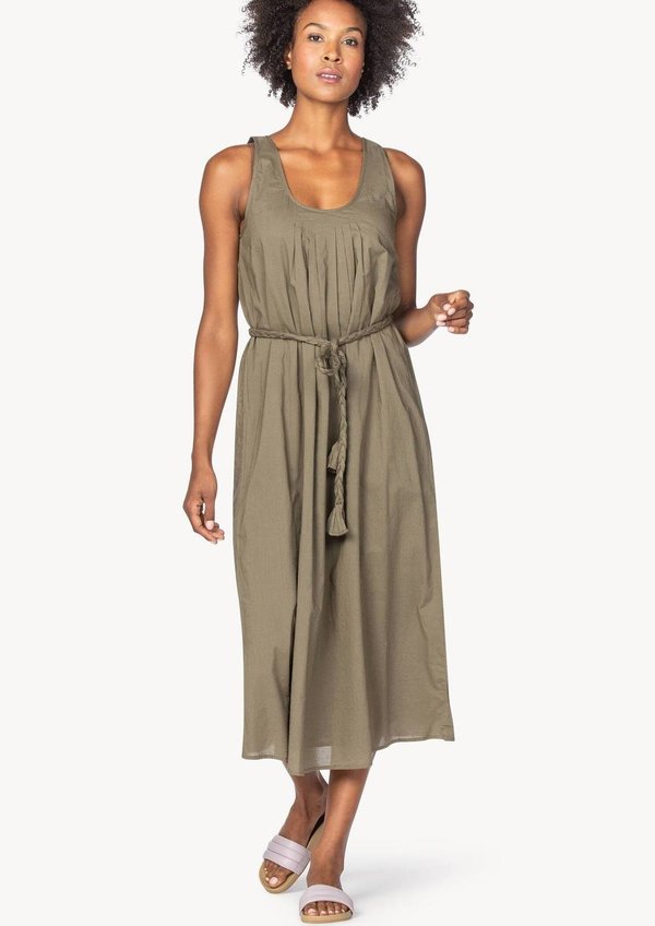 Lilla P. Sleeveless Scoop Neck Dress - Kelp