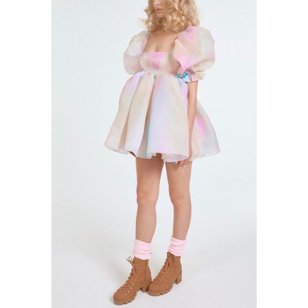 The Puff Dress Short Rainbow The Puff Dress Short Rainbow