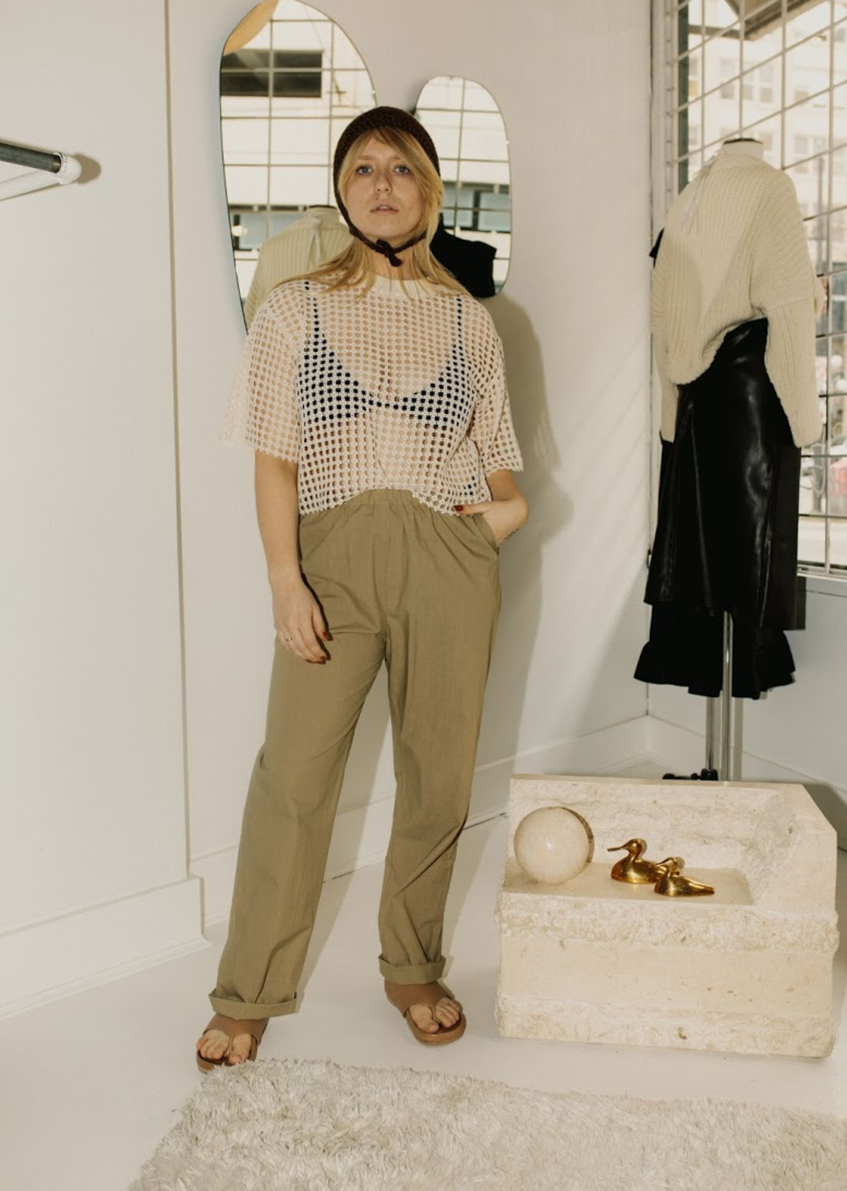 Amomento Flower Lace Crop Top - Ivory | Garmentory