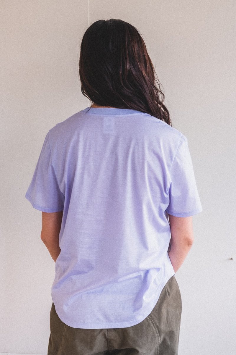 トップス seya. ESSENTIAL POLO GIZA JERSEY SEYA ESSENTIAL TEE SHIRT - LILAC GIZA JERSEY | Garmentory