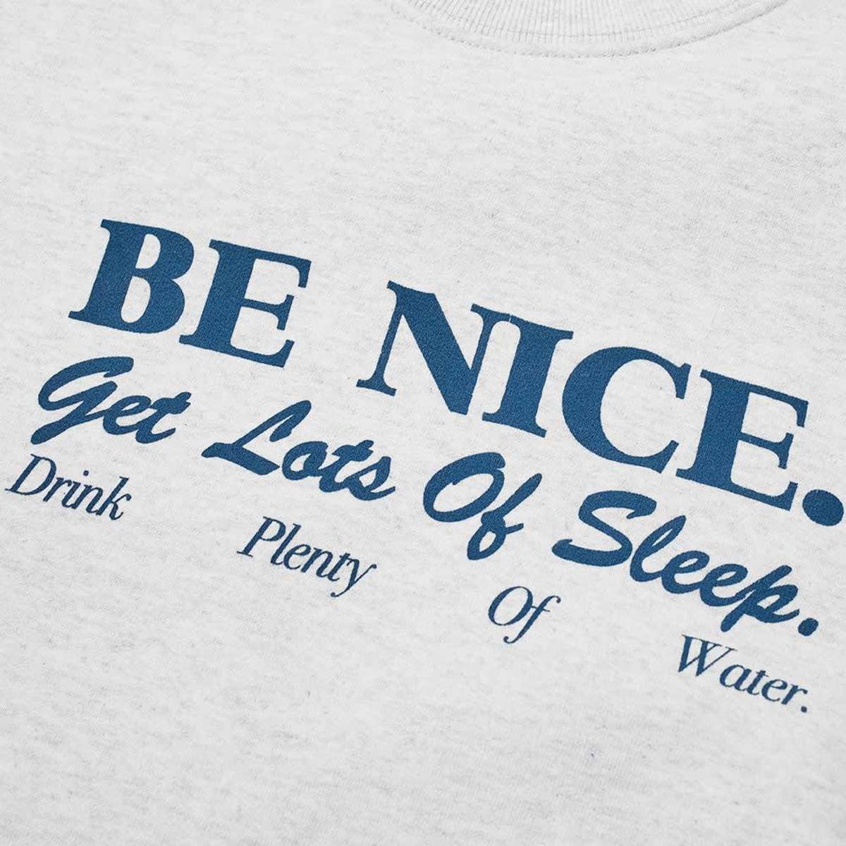 Sporty & Rich Be Nice Crewneck - Heather Grey - Image 2 of 3