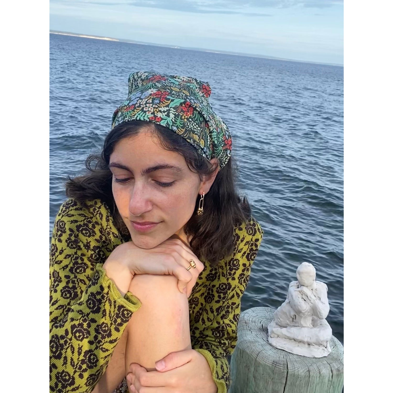 Yam Flower Pin Earrings Garmentory