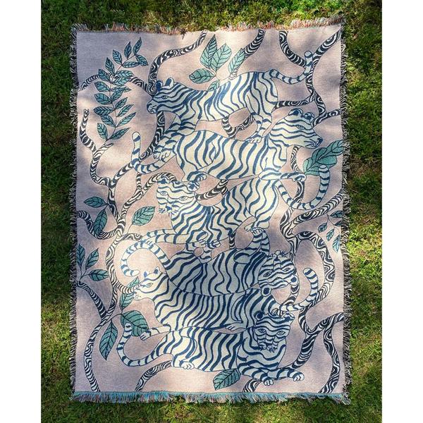 Lavender Tiger Landscape Throw Blanket Lavender Tiger Landscape Throw Blanket