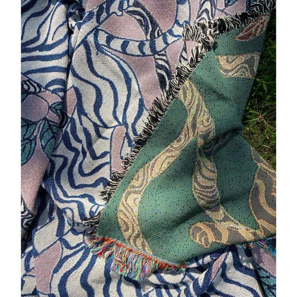 Lavender Tiger Landscape Throw Blanket Lavender Tiger Landscape Throw Blanket