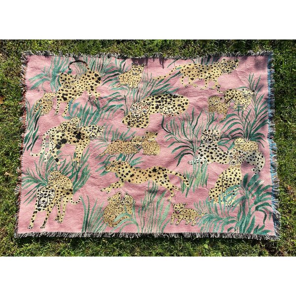 Pink Cheetahs Throw Blanket Pink Cheetahs Throw Blanket