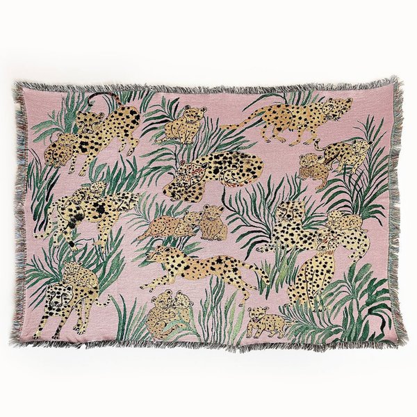 Pink Cheetahs Throw Blanket Pink Cheetahs Throw Blanket