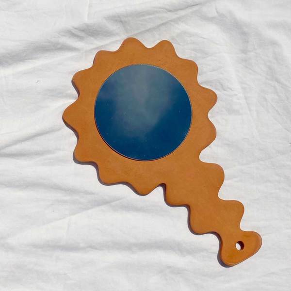 Raw Terra Cotta Hand Mirror Raw Terra Cotta Hand Mirror
