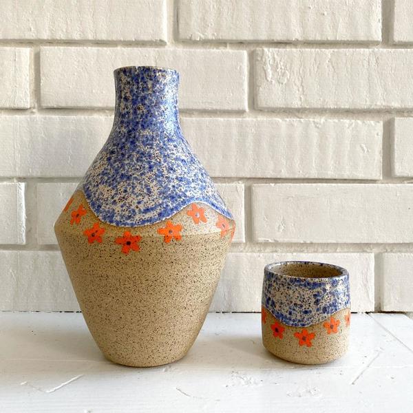 Speckled Daisy Carafe Set Speckled Daisy Carafe Set