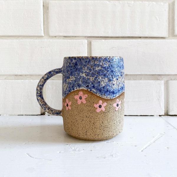 Speckled Daisy Mug - Pink Speckled Daisy Mug - Pink