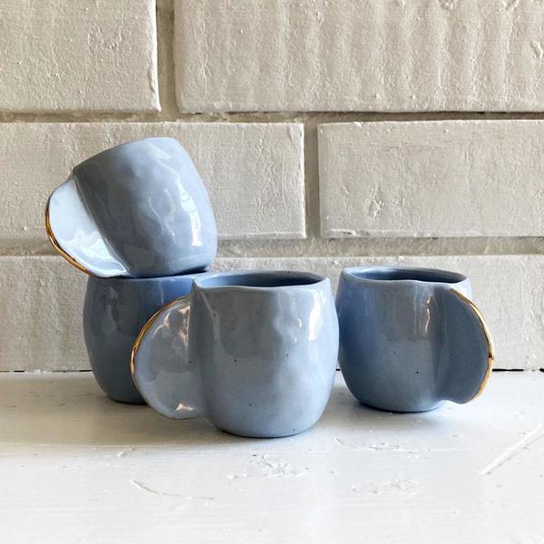 Cóte García Stone Set of 4 Espresso Cups - Blue Cóte García Stone Set of 4 Espresso Cups - Blue