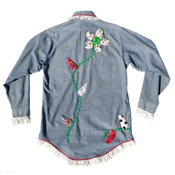 Vintage Embellished Chambray Shirt Vintage Embellished Chambray Shirt