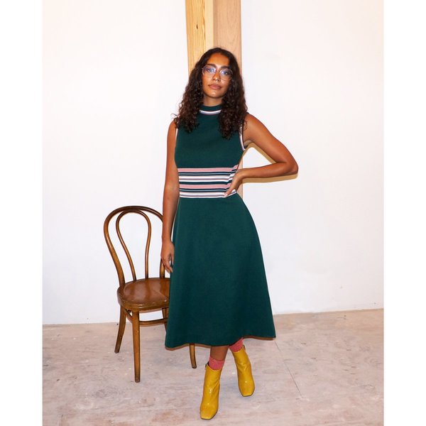 Vintage Hunter Green Knit Dress Vintage Hunter Green Knit Dress