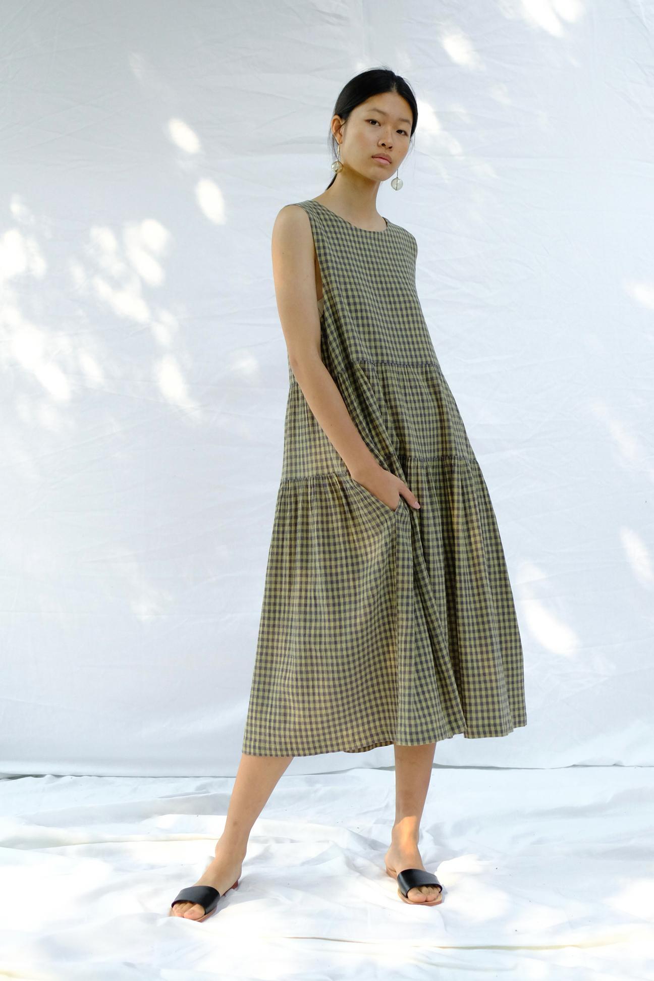 Micaela Greg Tier Dress - Gingham | Garmentory