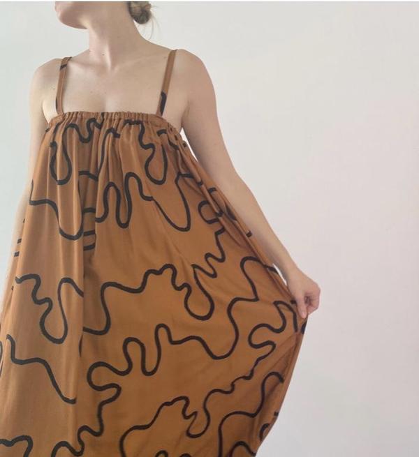Vildblume The Marilyn Midi Dress - Squiggle Vildblume The Marilyn Midi Dress - Squiggle
