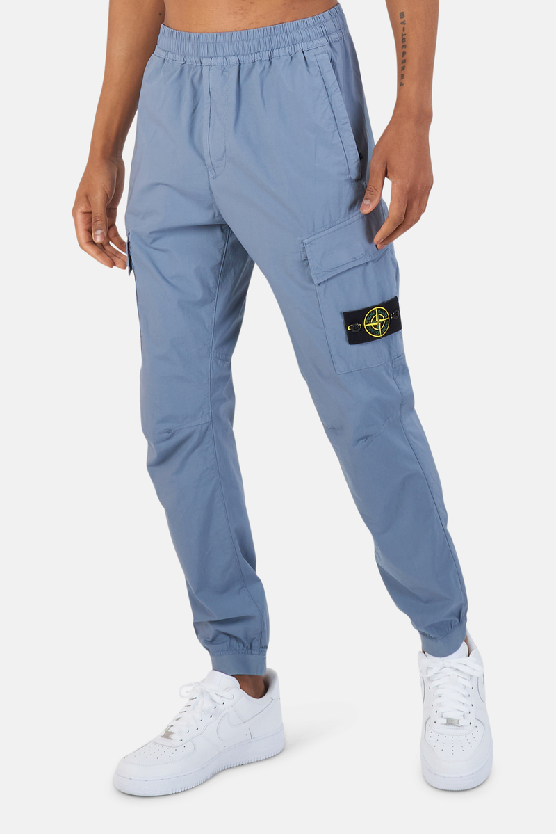 Stone Island Garment Dyed Cotton Cargo Trousers - Blue | Garmentory