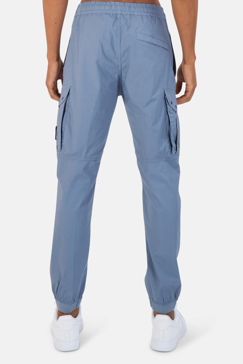 Stone Island Garment Dyed Cotton Cargo Trousers - Blue | Garmentory