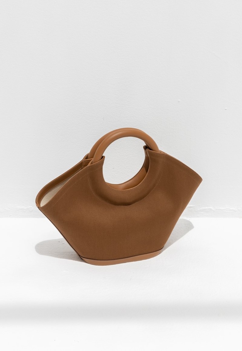 HEREU CABASSA CANVAS BAG - Tan brown | Garmentory