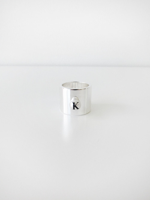 Ann-Sofie Back "K" Logo Pearl Ring Ann-Sofie Back "K" Logo Pearl Ring