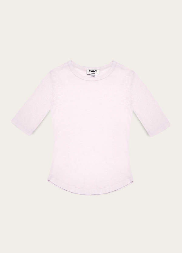 Charlotte Rib Cotton Jersey T-Shirt Pink Charlotte Rib Cotton Jersey T-Shirt Pink