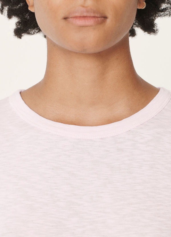 Charlotte Rib Cotton Jersey T-Shirt Pink Charlotte Rib Cotton Jersey T-Shirt Pink